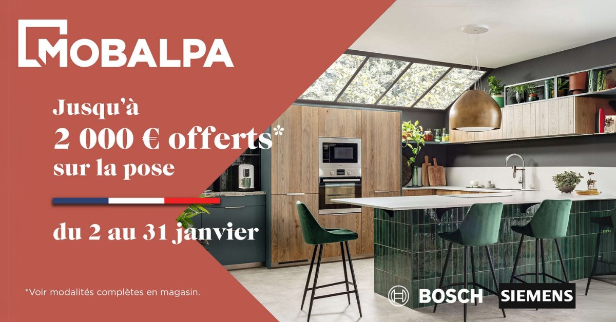 Barascud - Mobalpa - Janvier 2025 - Jusqu'à 2 000 € offerts sur la pose de votre cuisine